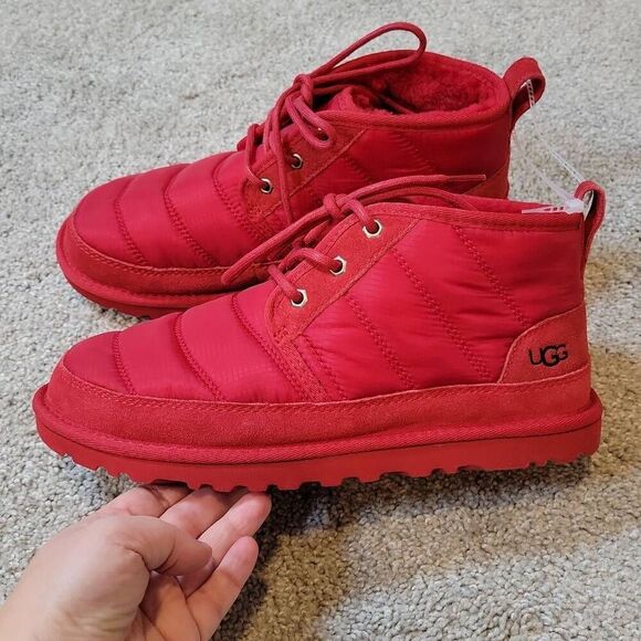 UGG Men's Neumel LTA Chukka Boots Samba Red Quilted Size 8 - Picture 4 of 9